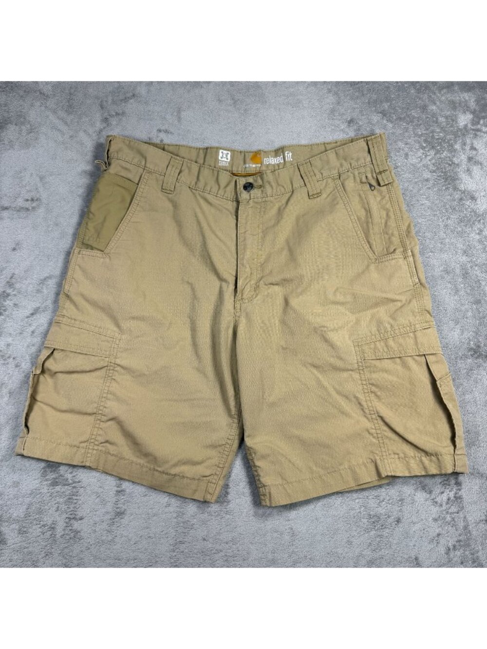 Y2K Grunge Carhartt Force Extremes Cargo Shorts Mens 38 Relaxed Fit Tan Utility